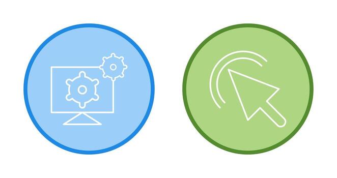 hacer clic y desarrollo herramientas icono vector