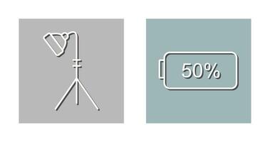 light stand and half battery Icon vector