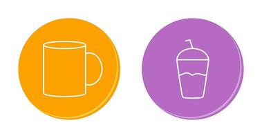 Coffee mug and Frappe Icon vector