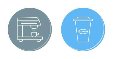 Coffee Machine and Coffee cup Icon vector