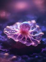 jellyfish in the sea, AI generated. photo