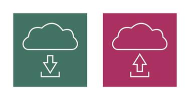 download from cloud upload to cloud  Icon vector