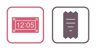 timer and receipt Icon vector