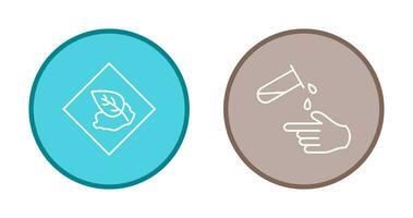 Environment hazard and Corrosive hazard  Icon vector