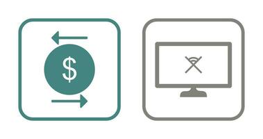 transaction and disconnected network  Icon vector