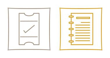 passes and notepad  Icon vector