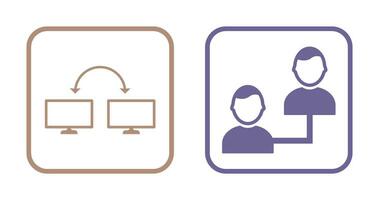 connected systems and connected profiles  Icon vector