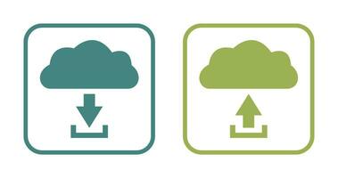 download from cloud upload to cloud  Icon vector