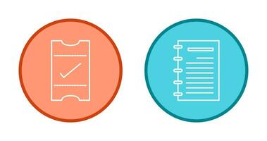 passes and notepad  Icon vector