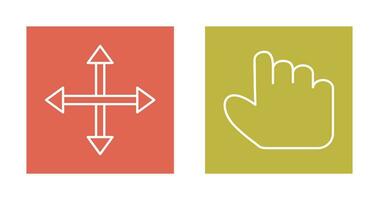 move and hold Icon vector