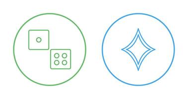 dice and diamond and  Icon vector