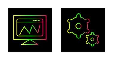 web analysis and preferences Icon vector