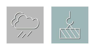 rain and heavy machinery  Icon vector