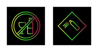 Pressurized cylinder And no drinking  Icon vector