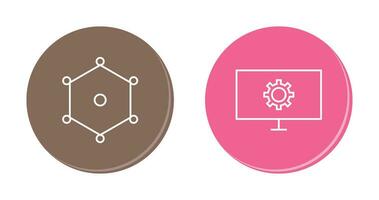 nodes and network setting  Icon vector