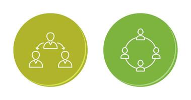 connected user and network group  Icon vector