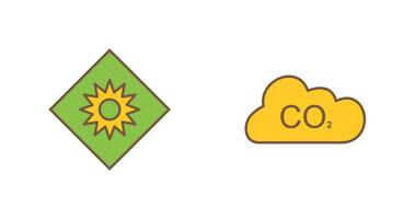 optical radiation And Carbon Dioxide  Icon vector