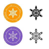 Ship Wheel Vector Icon