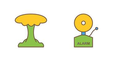 explosion and alarms Icon vector