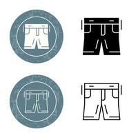 icono de vector de pantalones cortos