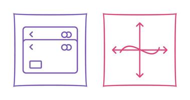 multiple cards and graph  Icon vector