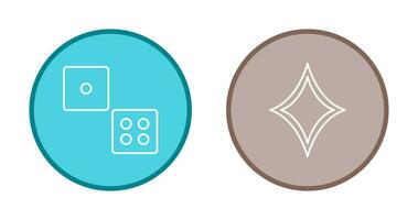 dice and diamond and  Icon vector