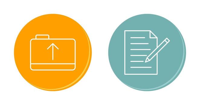 carpeta y editar documento icono vector