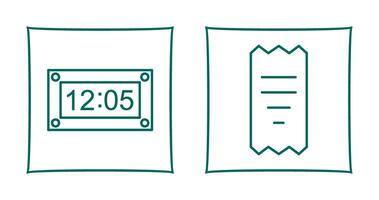 timer and receipt Icon vector