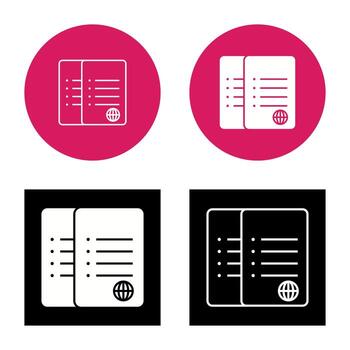icono de vector de archivos de red únicos