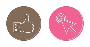 like and click Icon vector