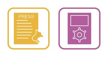 Press Releases and Management  Icon vector