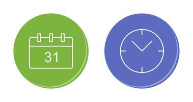 calendar and clock Icon vector