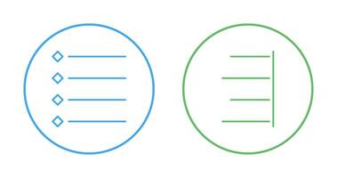 bulleted list and Right align  Icon vector