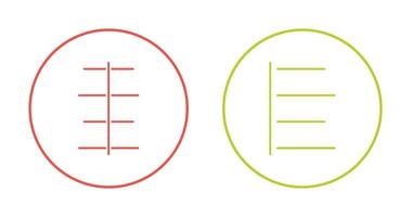 center align and left align  Icon vector