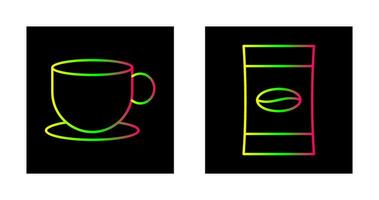 tea and coffee packet Icon vector