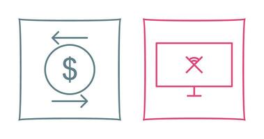 transaction and disconnected network  Icon vector