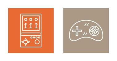 Brick Game and Gamng Control Icon vector