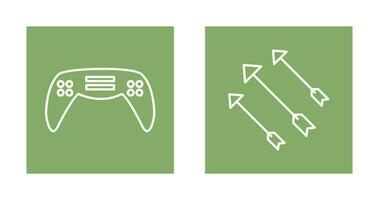 Gaming Console and Arrows Icon vector