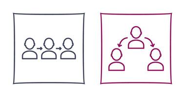 link and connected profiles Icon vector