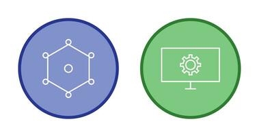 nodes and network setting  Icon vector