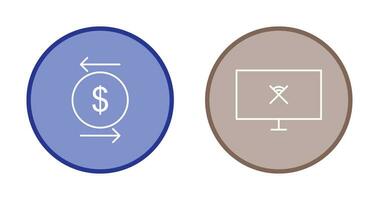 transaction and disconnected network  Icon vector