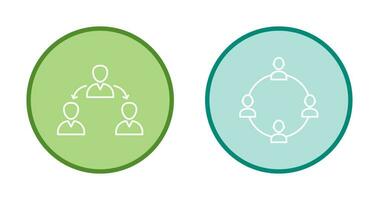 connected user and network group  Icon vector