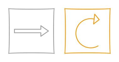 right arrow and reload Icon vector