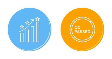 Reputation Management and QC Passed Icon vector