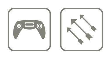 Gaming Console and Arrows Icon vector