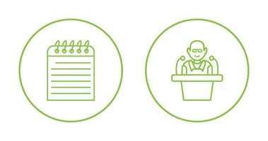 Note and Lecture Icon vector
