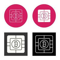 Bitcoin Chip Vector Icon