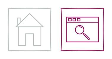 homepage and browser  Icon vector