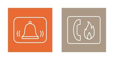 alarm and fire emergency Icon vector