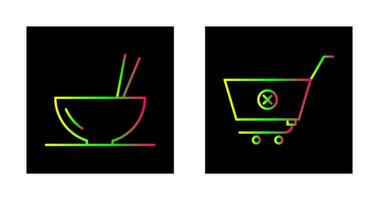 food and cancel order Icon vector